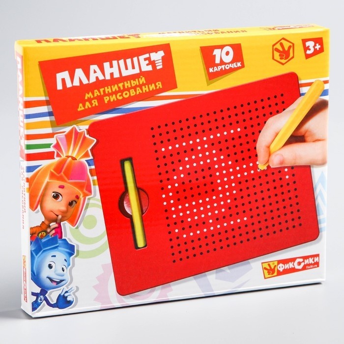 Планшет обучающий «Магнитное рисование», Фиксики, 380 отверстий, 10 карточек