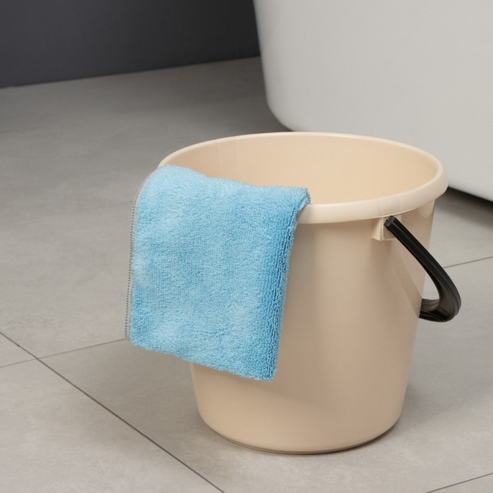 Тряпка для пола Raccoon, 250 г/м², 50×30 см, микрофибра, с оверлоком, 1 шт, голубая (Цена за 2 шт.)