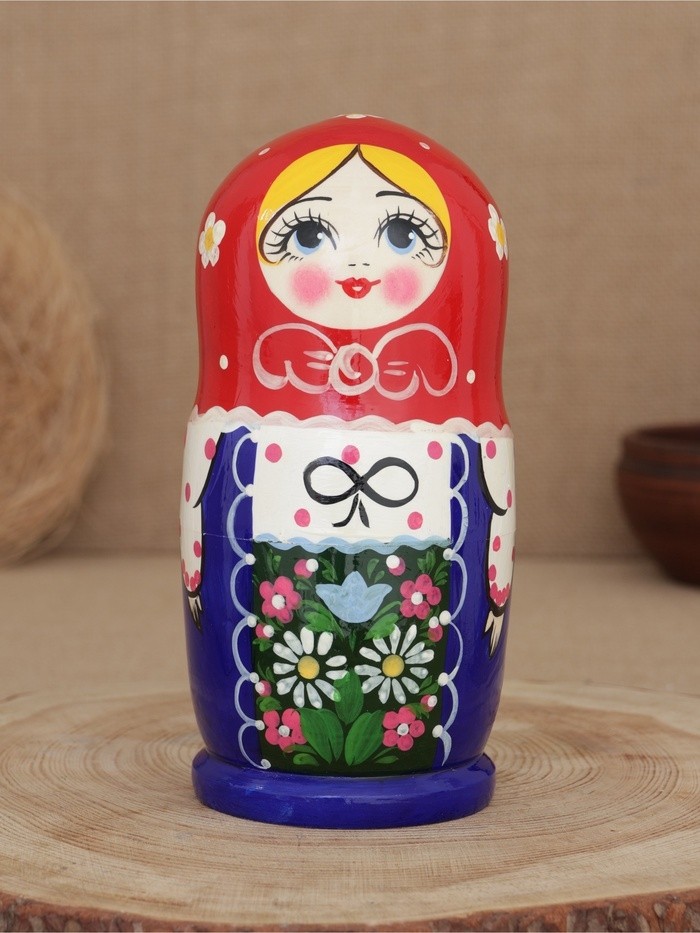 Матрешка "Синий сарафан" 5 кукольная