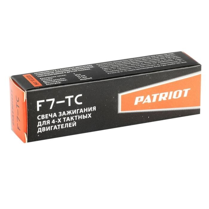 Свечи PATRIOT F7TC, для 4Т, шестигранник 21 мм, М14×1.25, калильное число