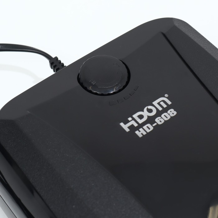 Компрессор Hidom HD-608 для аквариума, бесшумный, с регулировкой, 4 х 2,5 л/м, 10 Вт