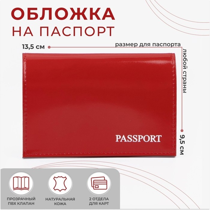 Обложка для паспорта, цвет синий