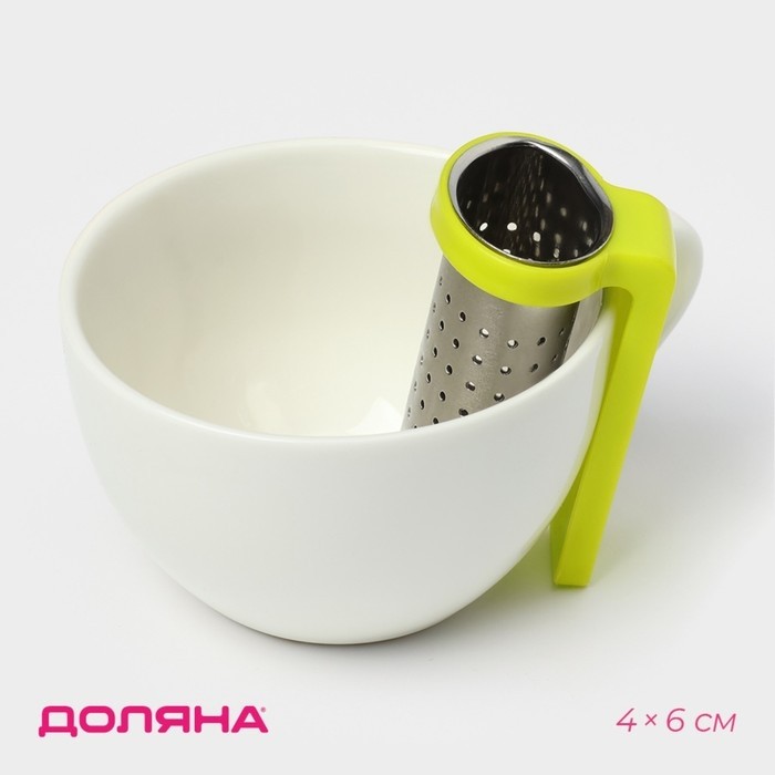 Ситечко для чая Доляна «Корзина», 4×4×6 см, нержавеющая сталь, МИКС (Цена за 2 шт.)