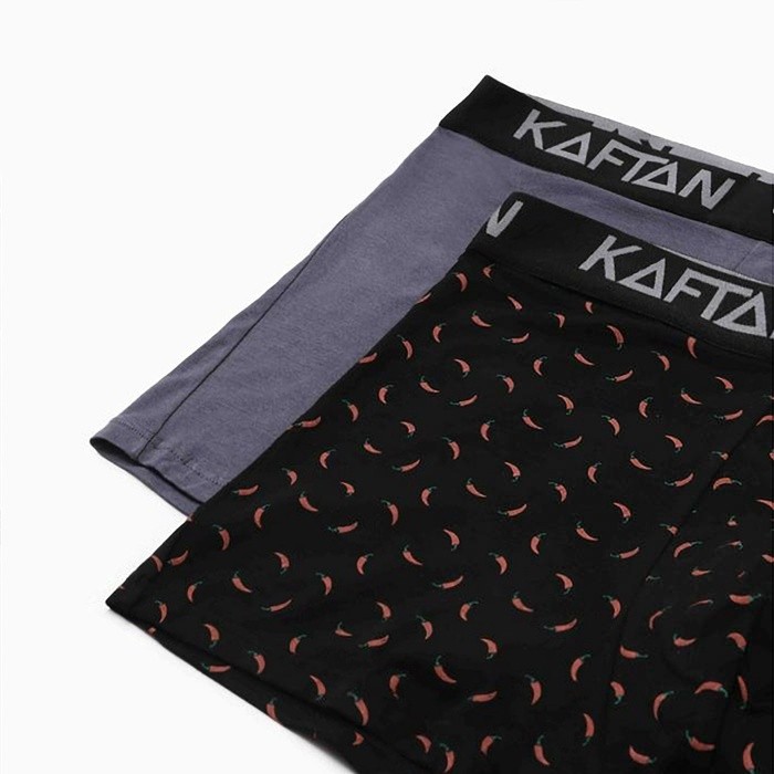 Набор трусов KAFTAN Hot Stop 2 штуки, чёрный/серый