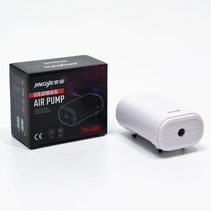 Компрессор для аквариума JINGYE YE-LD05, портативный, работает от USB, 1,5 л/мин, 1,5 Вт