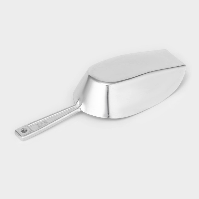 Совок для сыпучих продуктов, длина 18 см, алюминий, серебристый