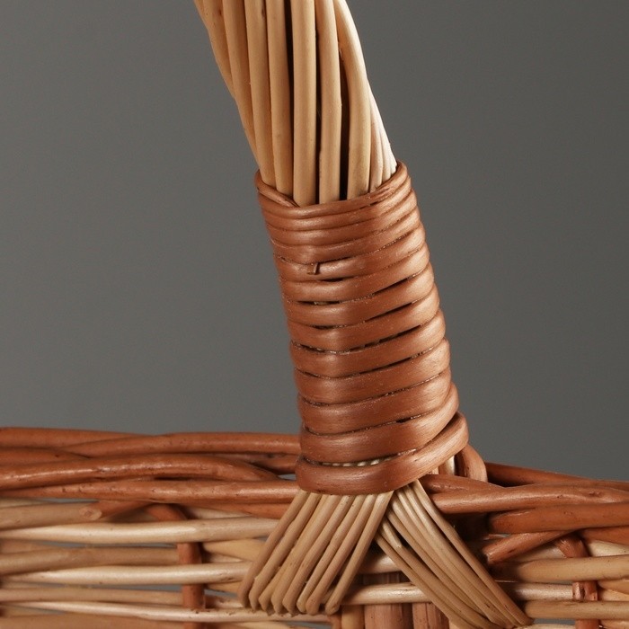 Корзина плетёная «Арти», 20 л, дно - 37×25, верх - 45×30 см, Н= 24/40 см