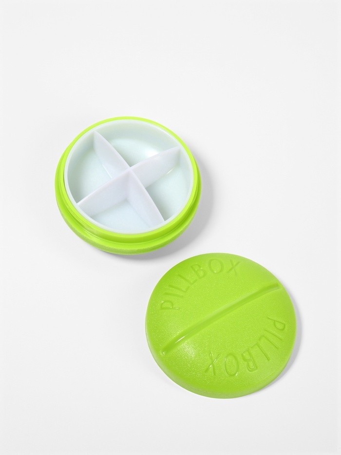 Таблетница «Pill Box», d = 6,5 см, 4 секции, цвет МИКС (Цена за 2 шт.)