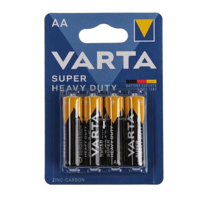 Батарейка солевая Varta SuperLife, AA, R6-4BL, 1.5В, блистер, 4 шт. (Цена за 2 шт.)