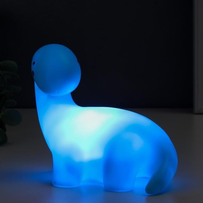 Фигурка светящаяся RISALUX «Динозаврик», LED-ночник, пластик, 1 диод, 14×9.5×12