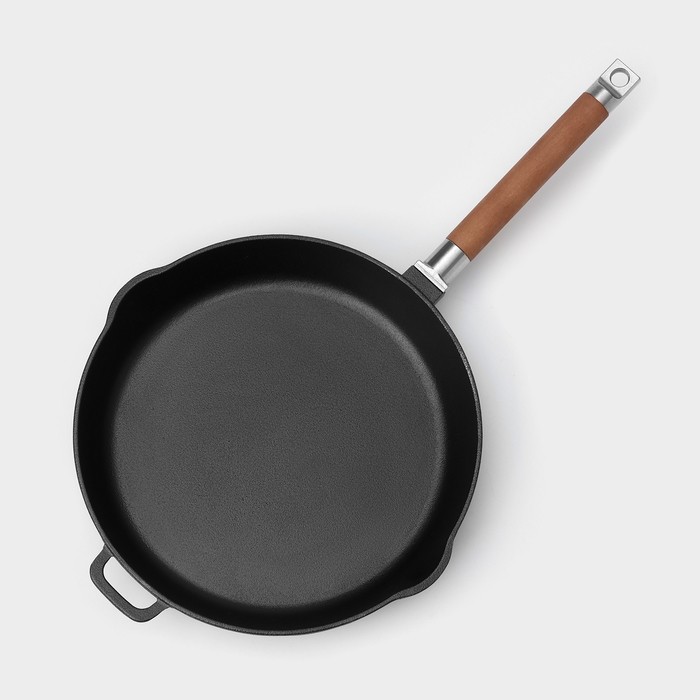 Сковорода высокая Wild Kitchen, d=28 см, два слива, съёмная ручка, индукция, чугун
