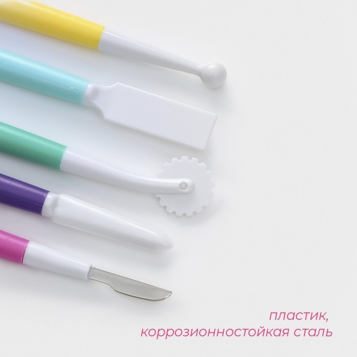 Набор для моделирования кондитерских украшений Доляна, 5 шт., 17 см