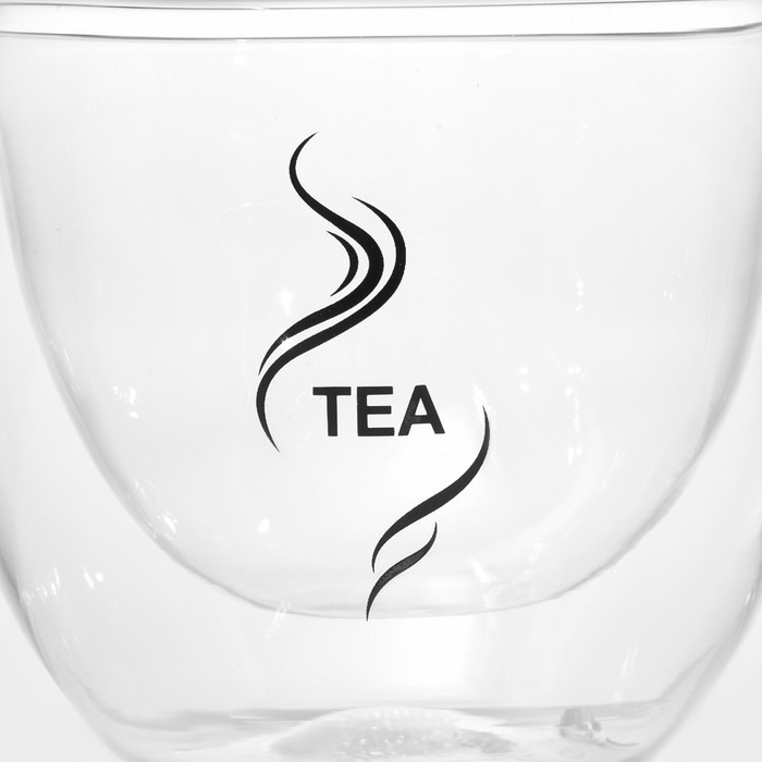 Кружка с двойными стенками Magistro «Дуо. Tea», 200 мл, 12.5×9×7.5 см, стекло