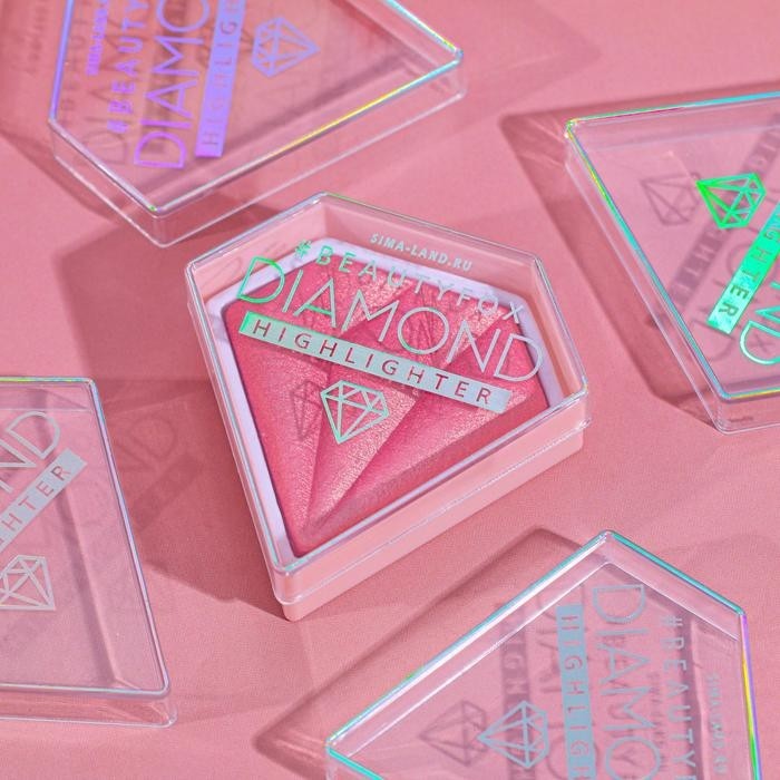 Запечённый хайлайтер для космического сияния, оттенок Pink love 8 гр