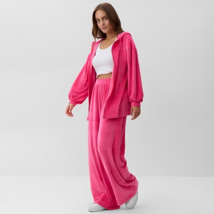 Костюм женский (толстовка и брюки) KAFTAN Plushy р. 48-50, фуксия