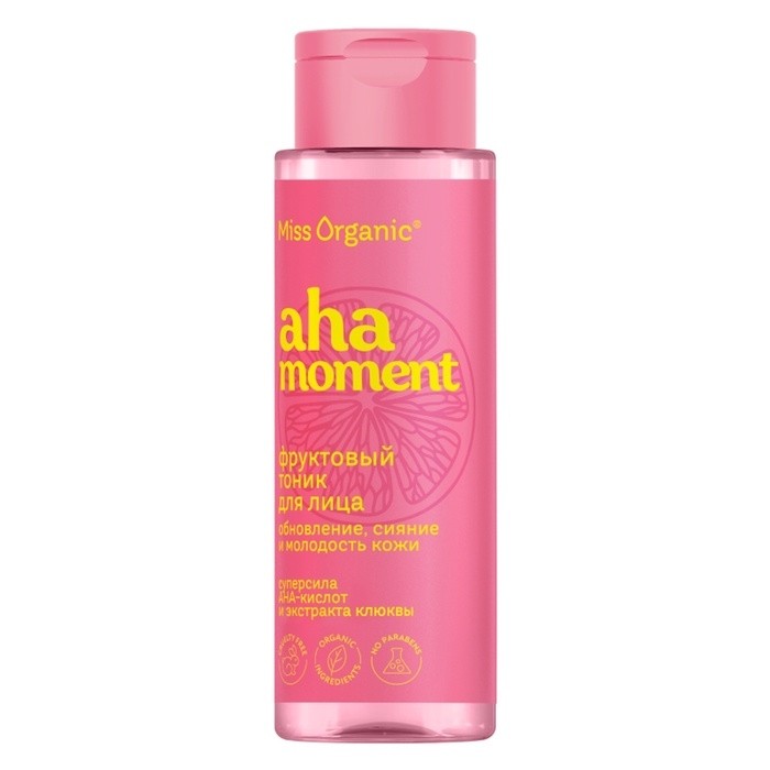 Тоник для лица фруктовый Ана-moment, обновление, сияние и молодость кожи, 190 мл, Miss Organic