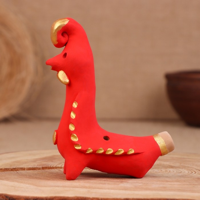 Абашевская игрушка «Петушок», свистулька, фигурка, 11×5×12 см, Кукушкин И.И.