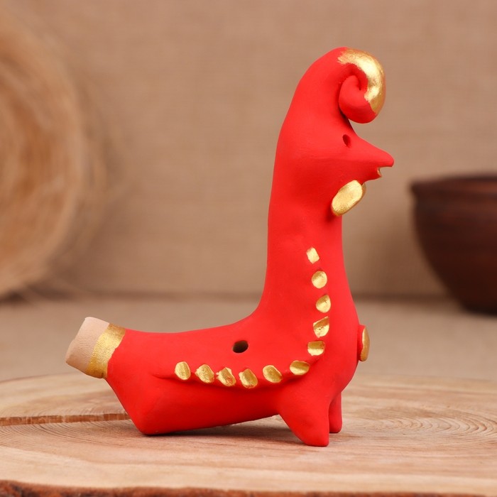 Абашевская игрушка «Петушок», свистулька, фигурка, 11×5×12 см, Кукушкин И.И.