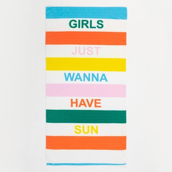 Полотенце пляжное Этель "Girls", 70*140 см,250гр/м2, 100%п/э