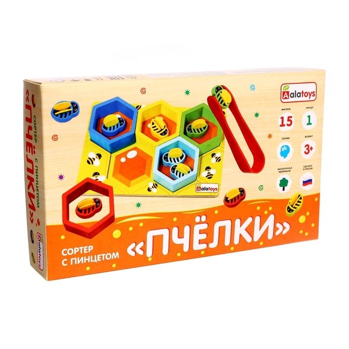 Сортер с пинцетом «Пчёлки»