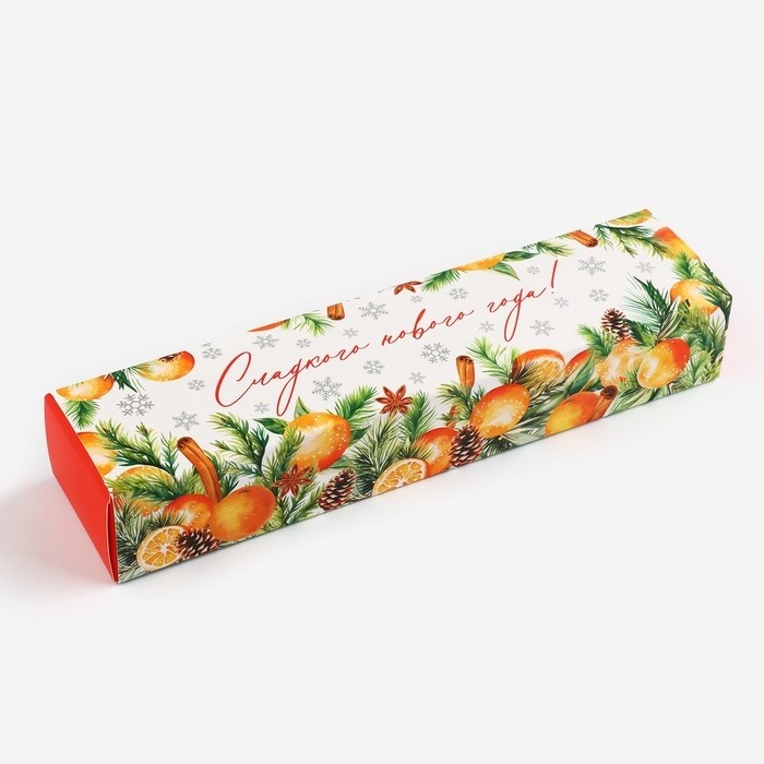 Коробка для конфет, кондитерская упаковка, 5 ячеек, «Новогодняя ботаника», 5 х 21 х 3.3 см (Цена за 5 шт.)