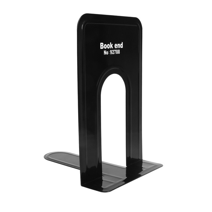 Держатель (ограничитель) подставка для книг, 19×15.8×13.5 см, 2 шт., металл, чёрный