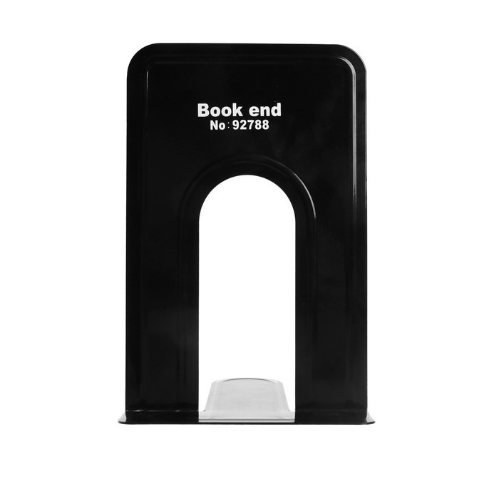 Держатель (ограничитель) подставка для книг, 19×15.8×13.5 см, 2 шт., металл, чёрный