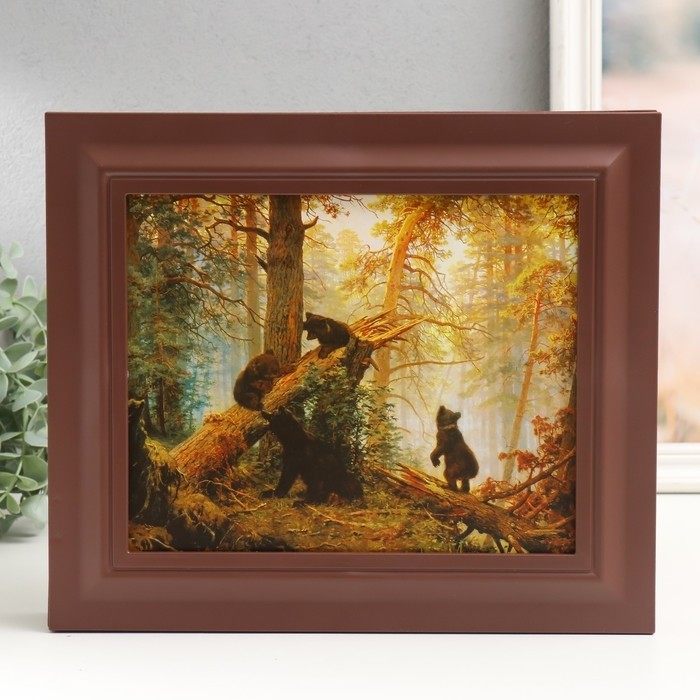 Ключница настенная «Мишки», 26.5×31.5 см, орех