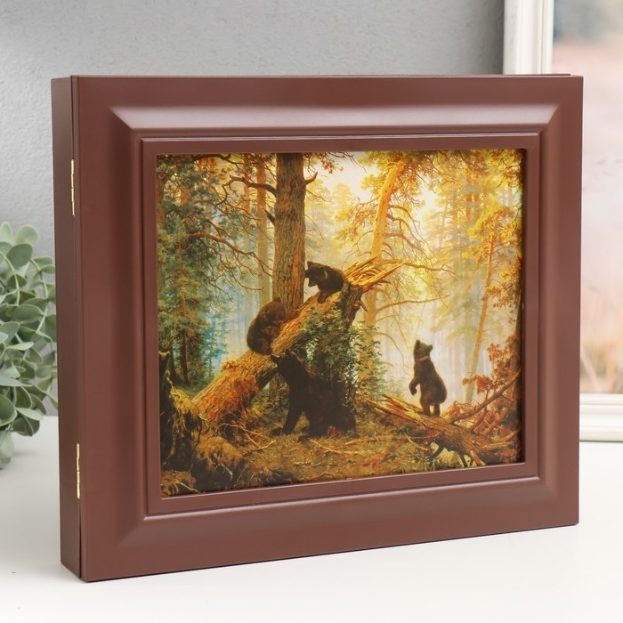 Ключница настенная «Мишки», 26.5×31.5 см, орех