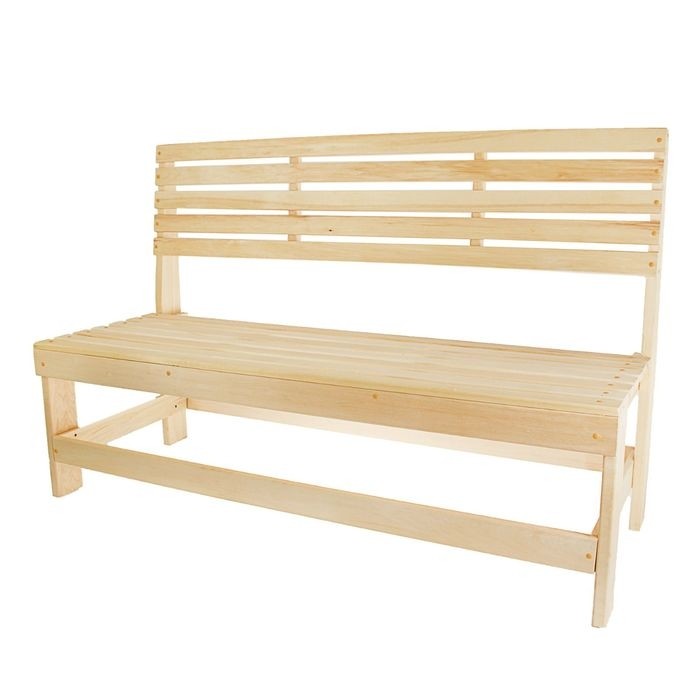 Скамейка из наличника, 119х50х90см, из липы, "Добропаровъ"