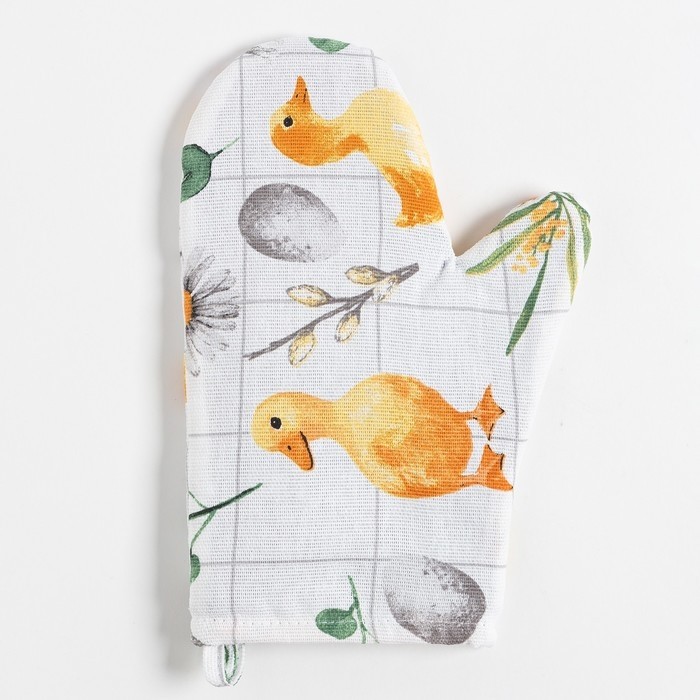 Варежка-прихватка Доляна Duckling 20х27 см, 100% хлопок, ватин 250 г/м2 (Цена за 2 шт.)