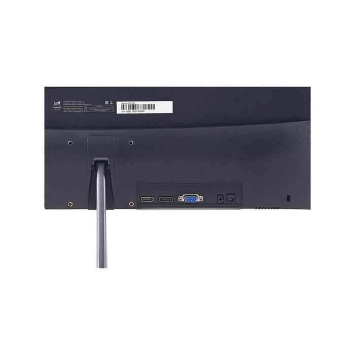 Монитор Leff 24FV100, 24", VA, 1920×1080, 75Гц, 7мс, D-Sub, HDMI, DP, чёрный
