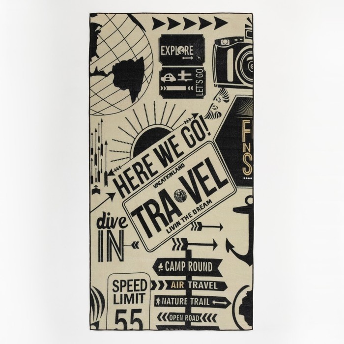 Полотенце пляжное «Этель» Travel, 70×140 см, 250 г/м², 100% п/э
