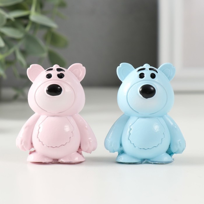 Фигурка полистоун «Яркий мишка», 2×4×5 см, МИКС (Цена за 4 шт.)