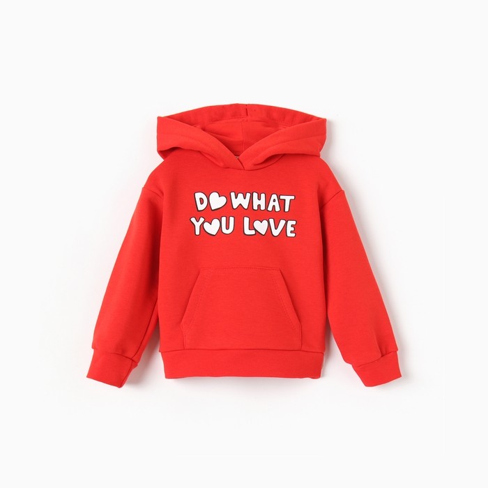 Джемпер с капюшоном Крошка Я Love, красный