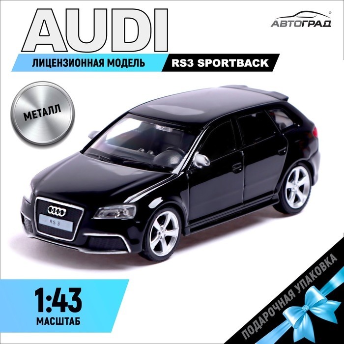 Машина металлическая AUDI RS3 SPORTBACK, 1:43, цвет красный