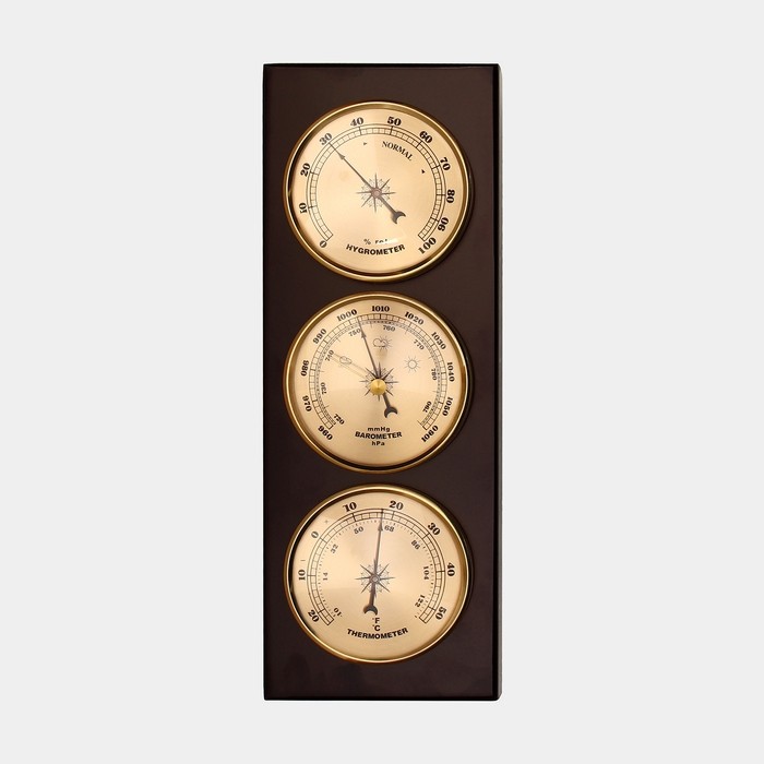 Барометр механический, с метеостанцией, 32×11×3.5 см