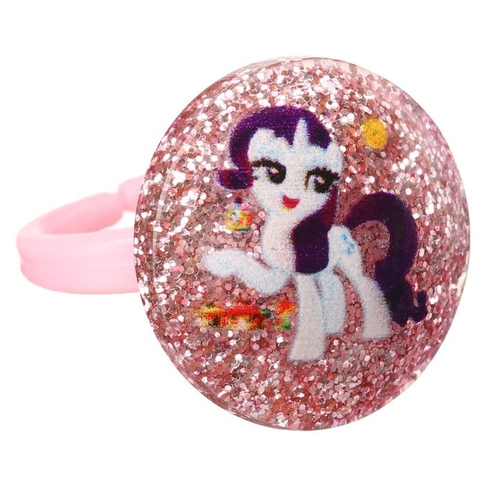Кольцо детское, набор 5 штук, бижутерия, «Пони», My Little Pony МИКС