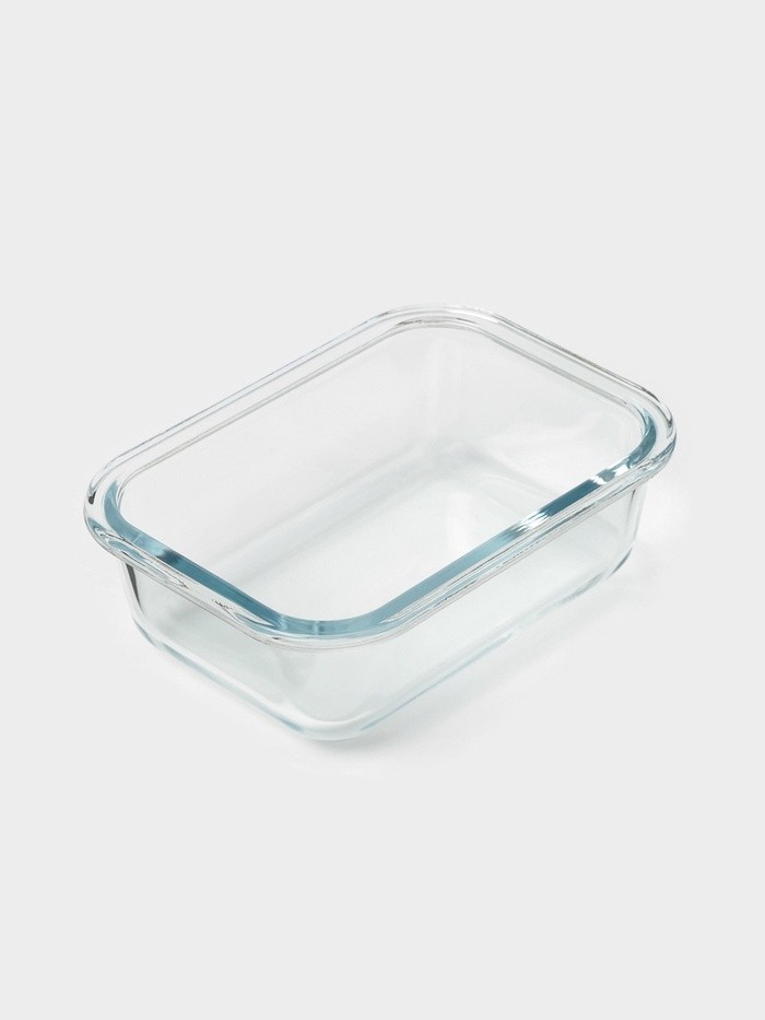 Контейнер Доляна Cook and Freeze, 380 мл, 15×11×5.5 см, с крышкой, жаропрочное стекло, МИКС