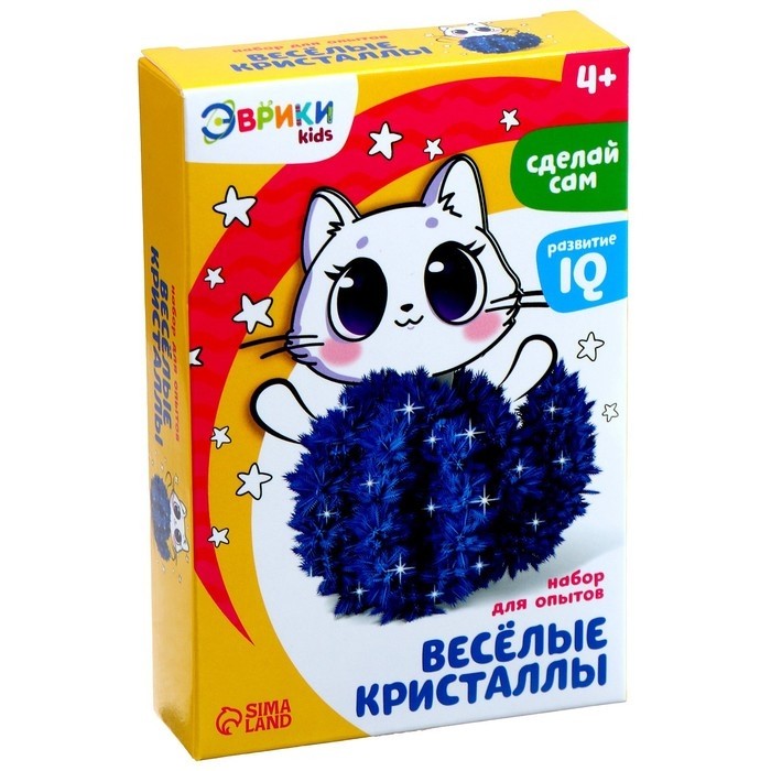 Выращивание кристалла «Чудесные. Котик», набор для опытов