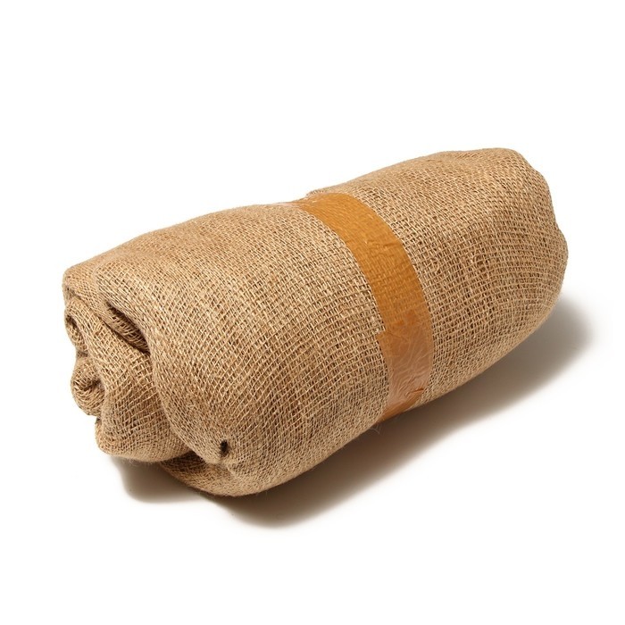 Джут натуральный, 10×1.1 м, плотность 190 г/м², плетение 34×22