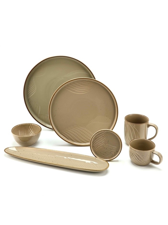 Блюдо керамическое «Песчаный берег», 34×8 см, Dolce Ceramo