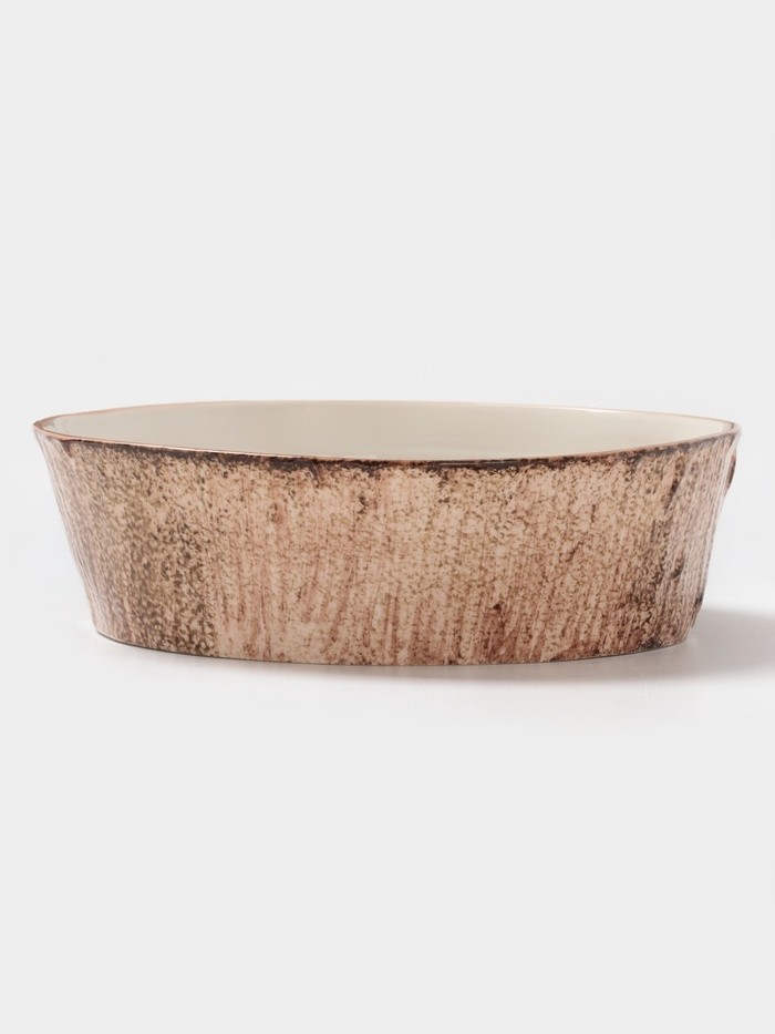 Тарелка глубокая Magistro Wood, 1.95 л, d=23.5 см, фарфор, коричневая