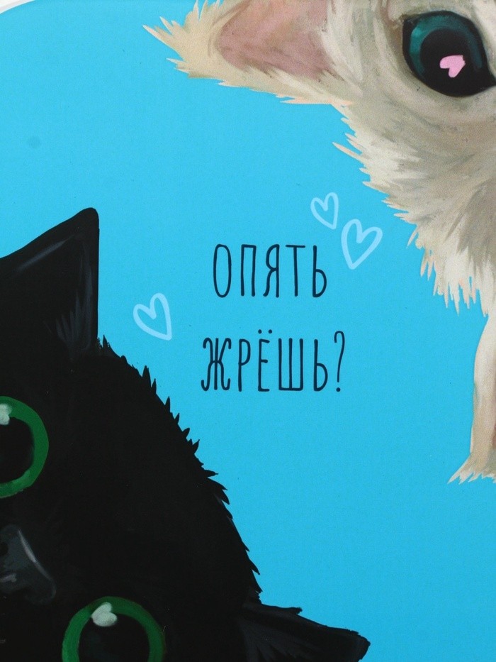 Ланч - бокс с секциями и ложкой «Коты», 17.8×17.8×7 см