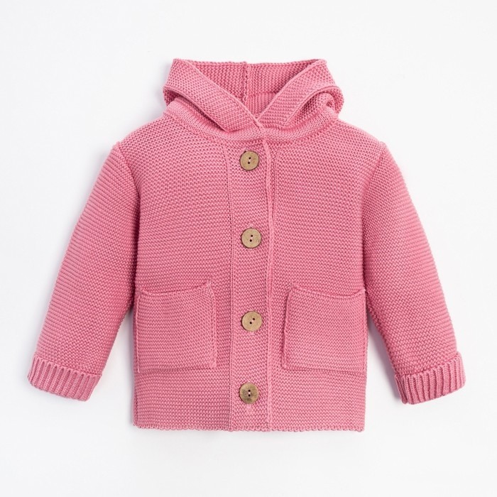 Джемпер вязаный Крошка Я Trendy, рост 98-104 см, розовый