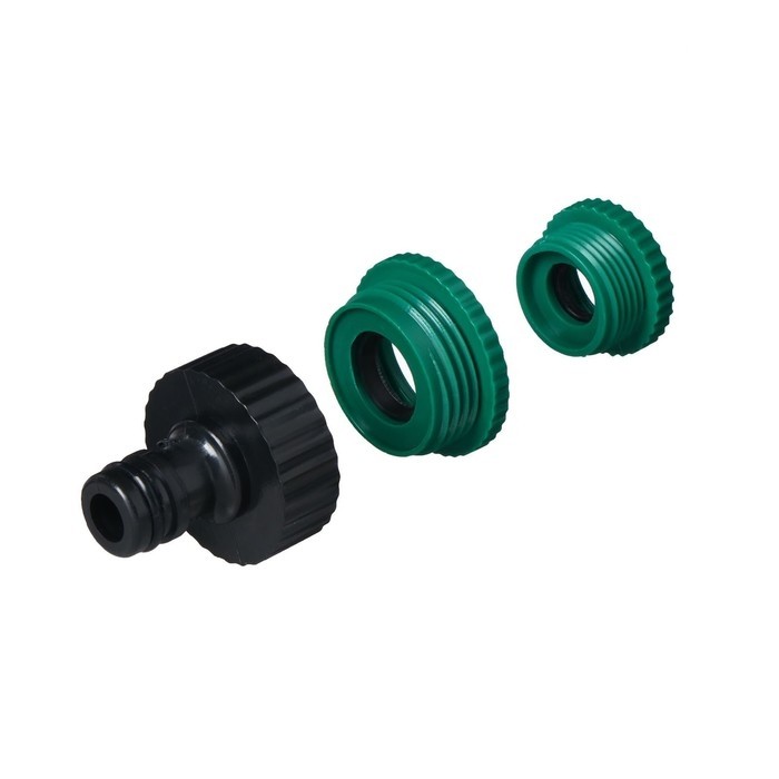 Штуцер, внутренняя резьба 1/2"–3/4"–1", быстросъёмное соединение, пластик, Greengo (Цена за 2 шт.)