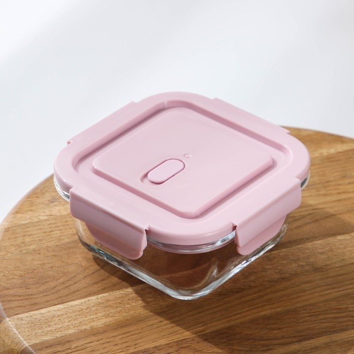 Контейнер Доляна Cook and Freeze, 300 мл, 12×6 см, с крышкой, жаропрочное стекло, МИКС