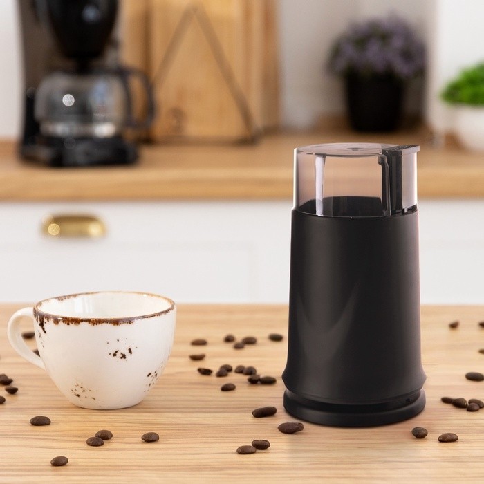 Кофемолка электрическая Luazon LCG-02, 120 Вт, 80 г, черная