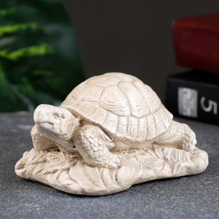 Фигурка «Черепаха на камне», слоновая кость, 8×7×6 см