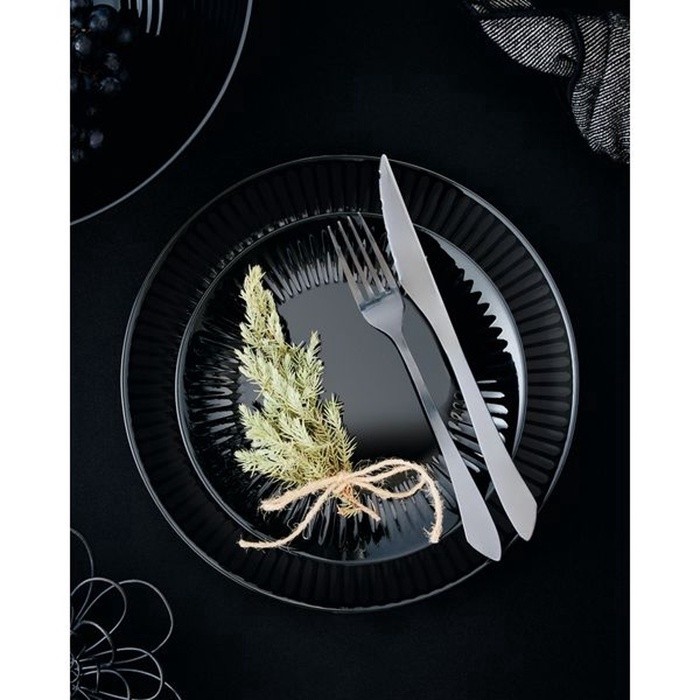 Десртная тарелка Luminarc COTTAGE BLACK, d=19 см, стекло, чёрная